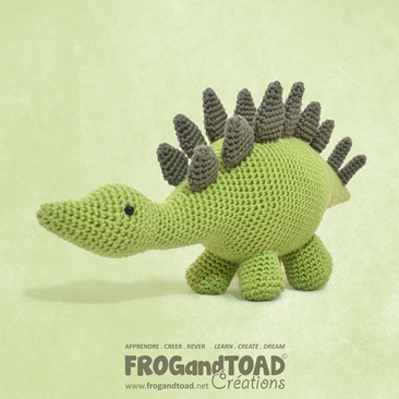 Dinosaur Stegosaurus Amigurumi Crochet Patron / Pattern - FROGandTOAD Créations